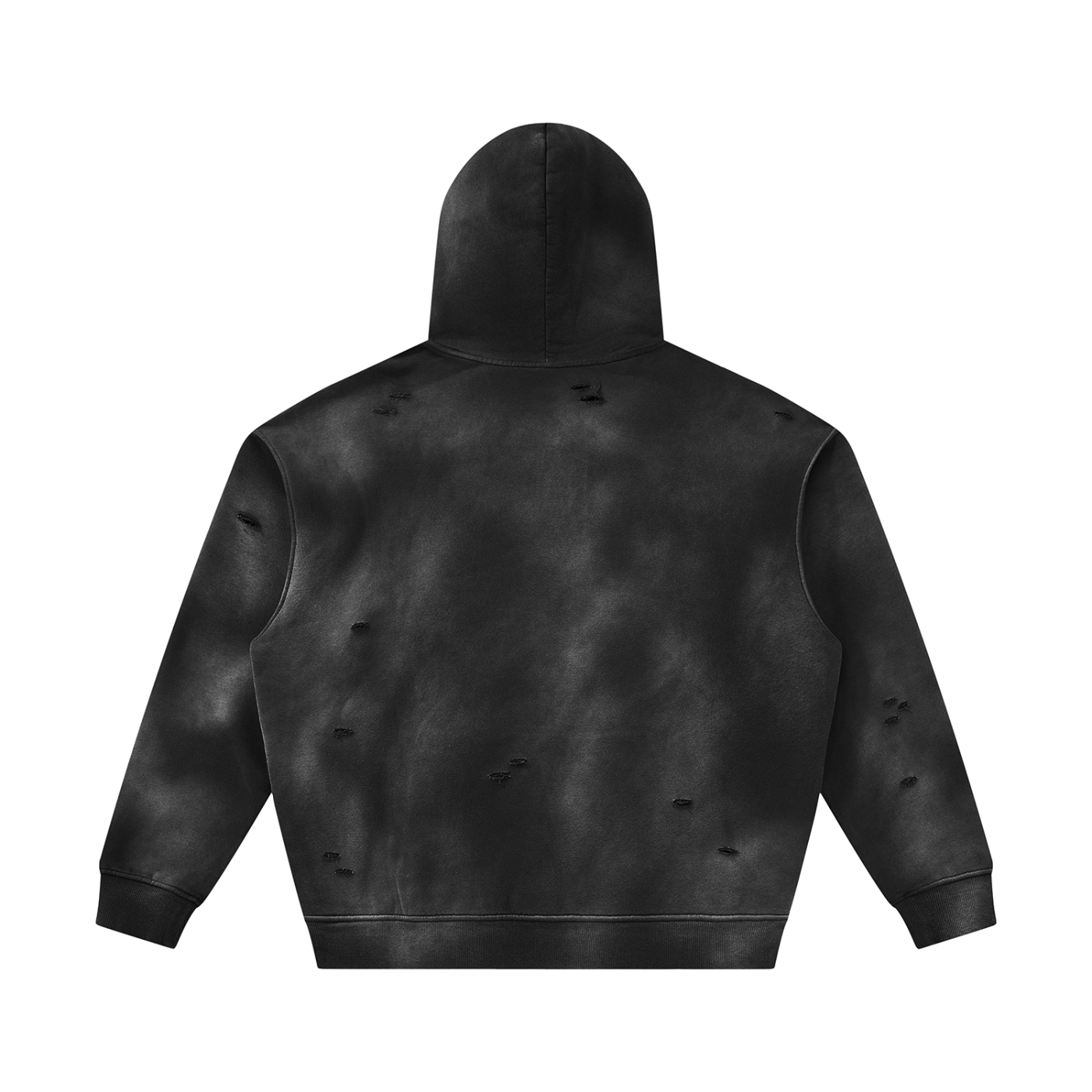 Love ( Gold Letters) Unisex Sunfade Frayed Fleece Hoodie