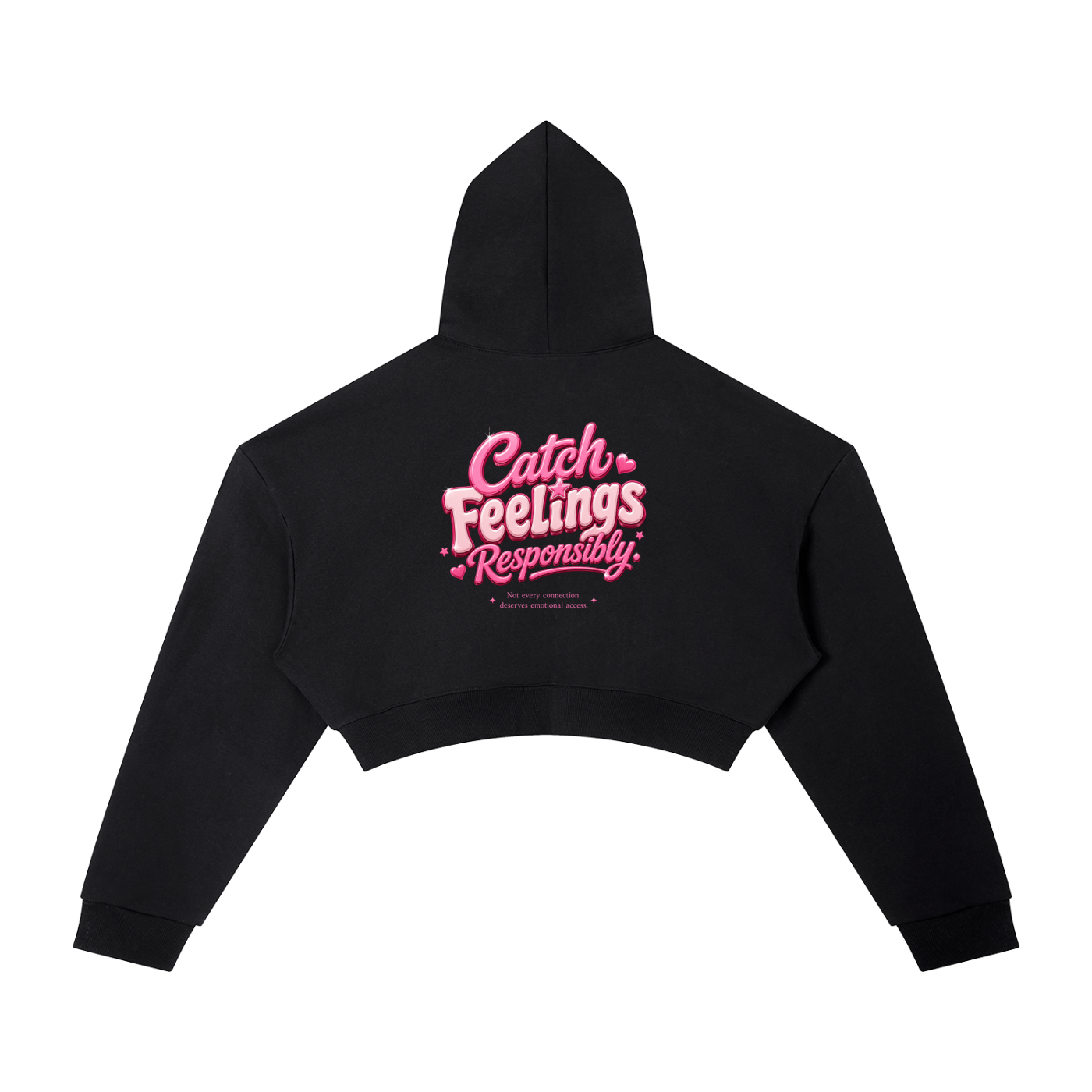 Catching Feelings Responsibly Cropped Hoodie