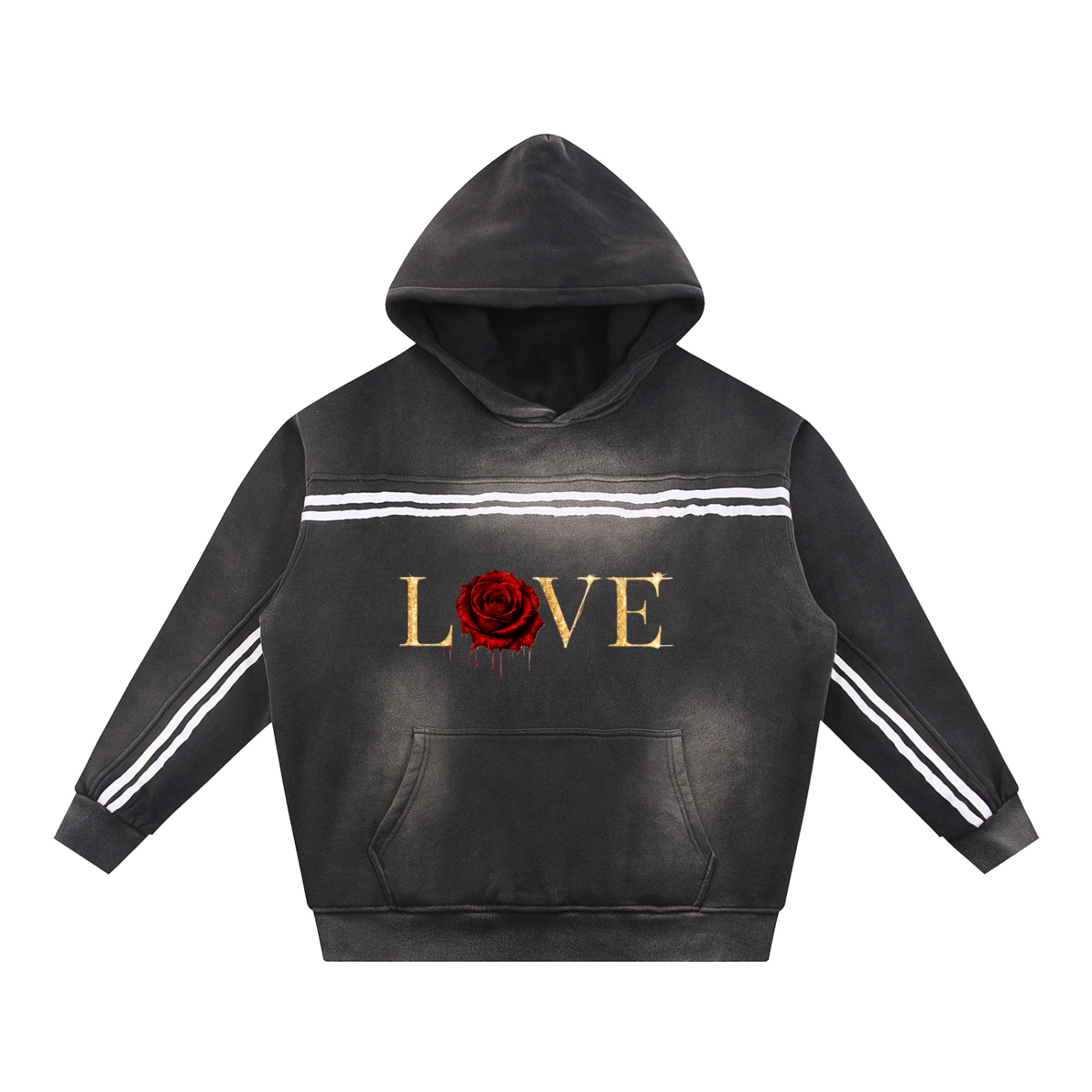 Love, Sun Fade Contrast Tape Fleece Set