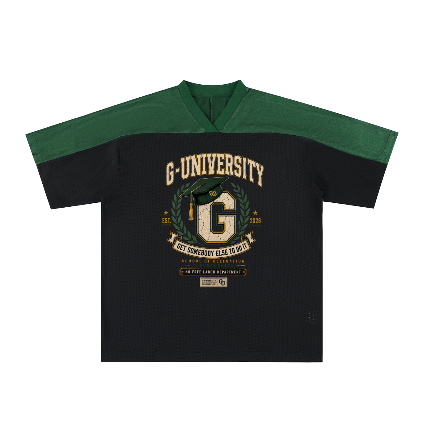 Oversized Mesh V-Neck Soccer Jersey