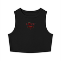 Pretty Girls Need Peace Women's Tight Crewneck Crop Tank Top