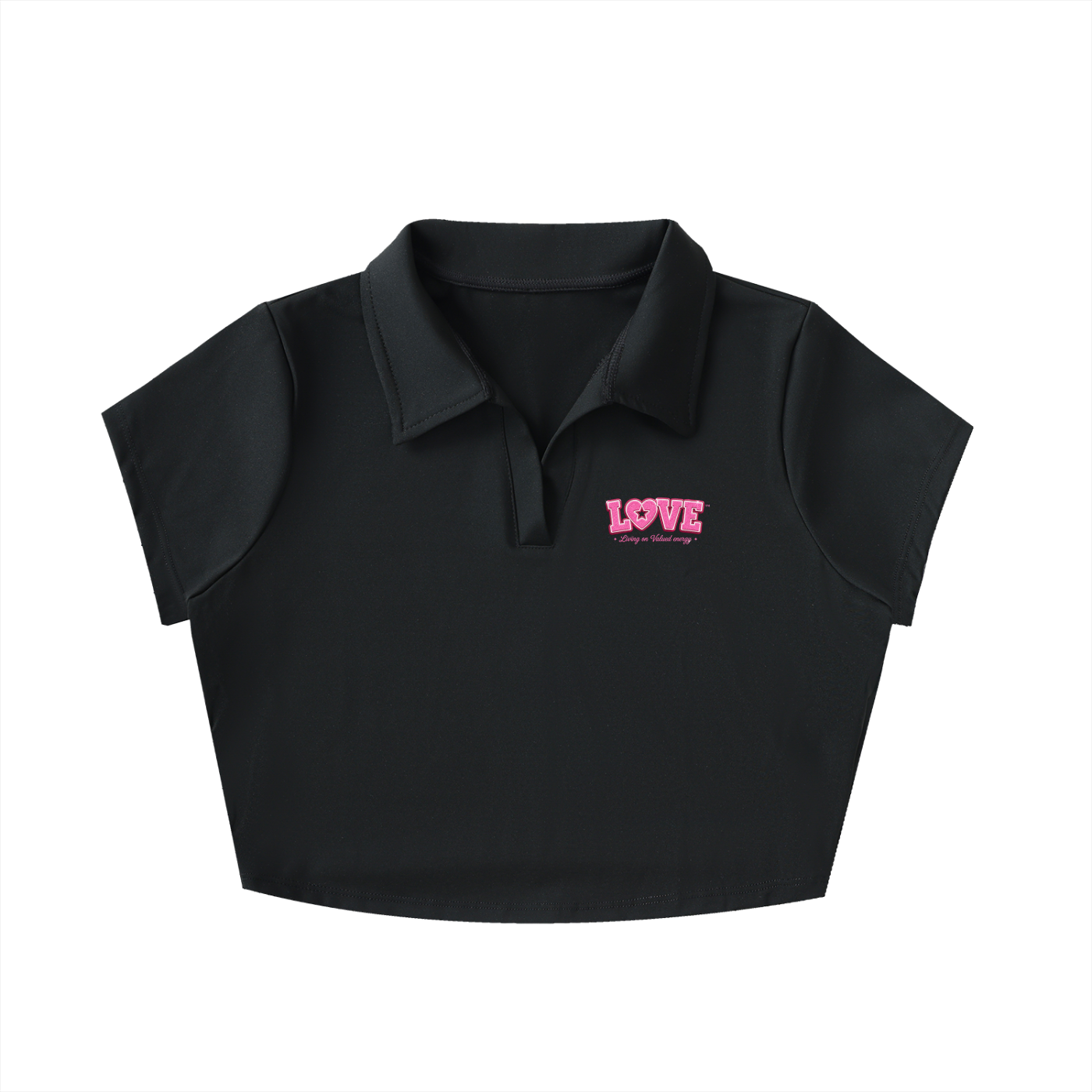 Catching Feeling Responsibly V-Neck Lapel Crop Top