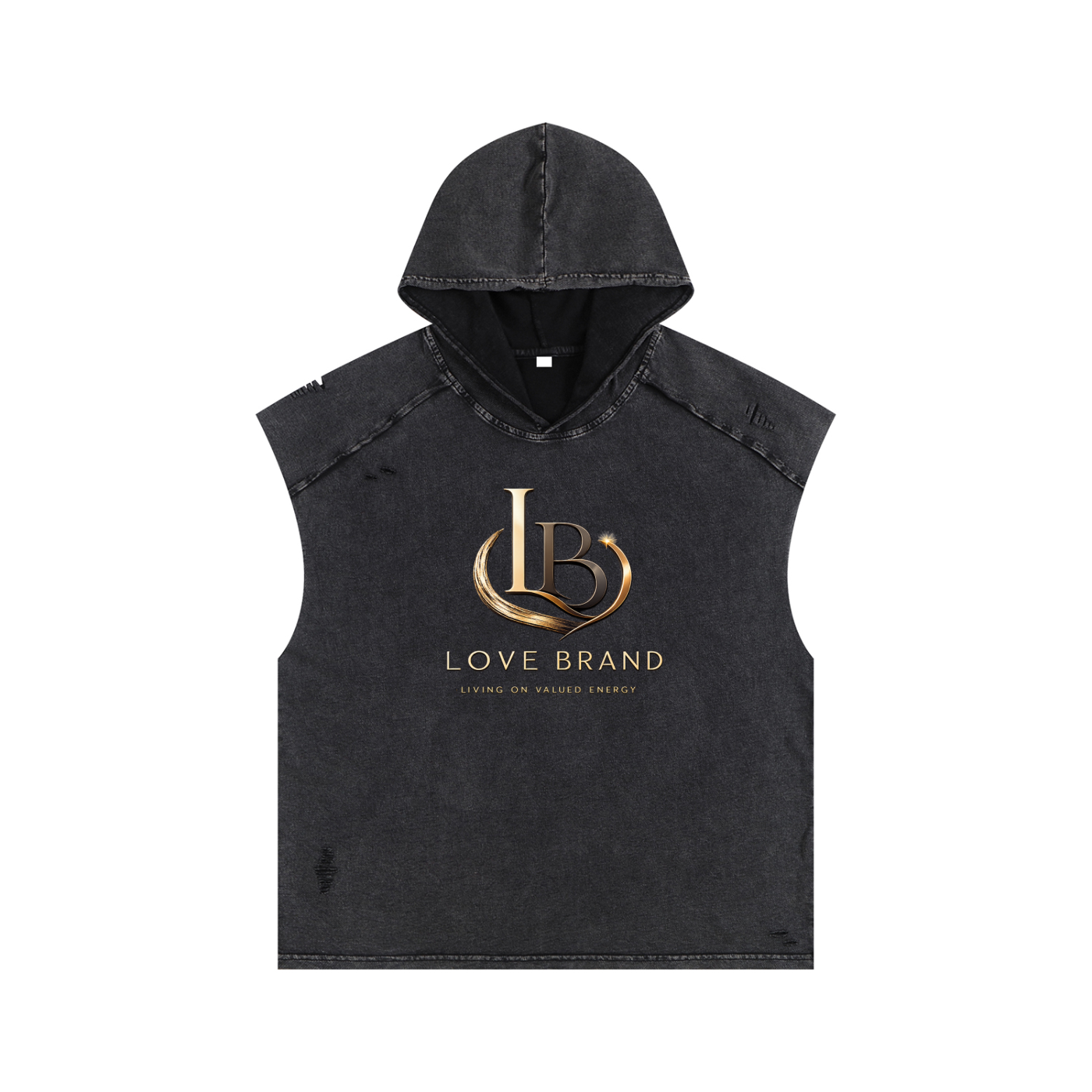 Love Brand ( Living On Valued Energy) Snow Washed Boxy Hooded Tank Top