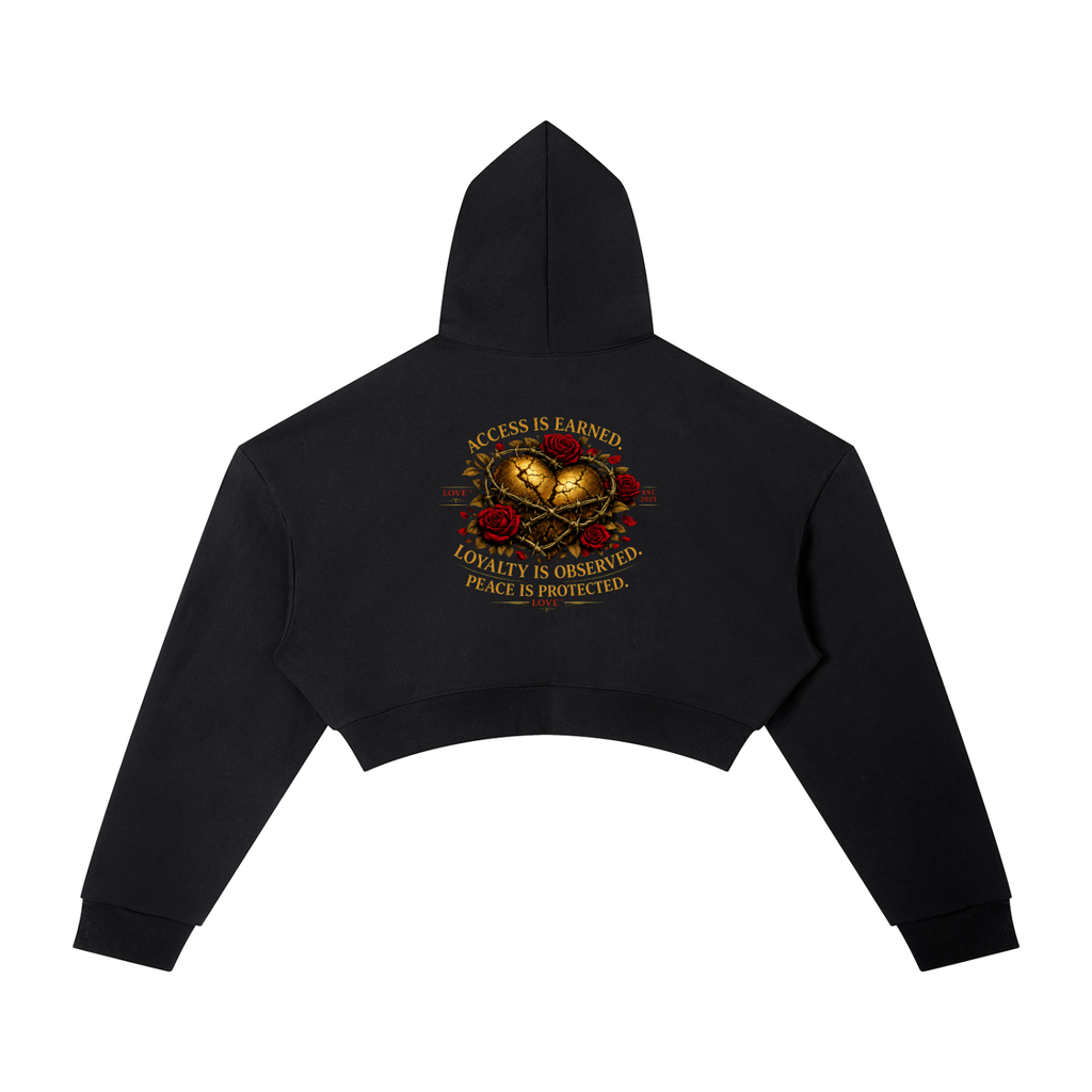 Accessed is Earned Cropped Hoodie