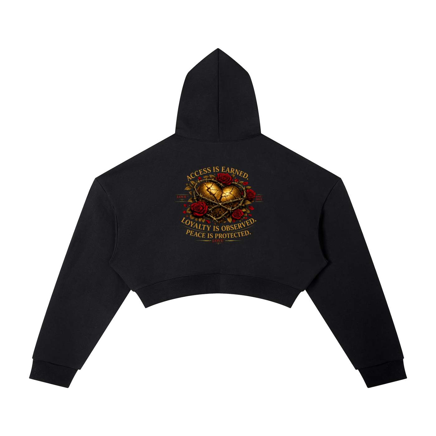 Accessed is Earned Cropped Hoodie