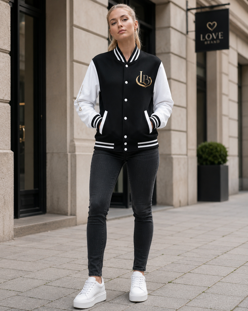 Love Brand Heavyweight letterman jacket