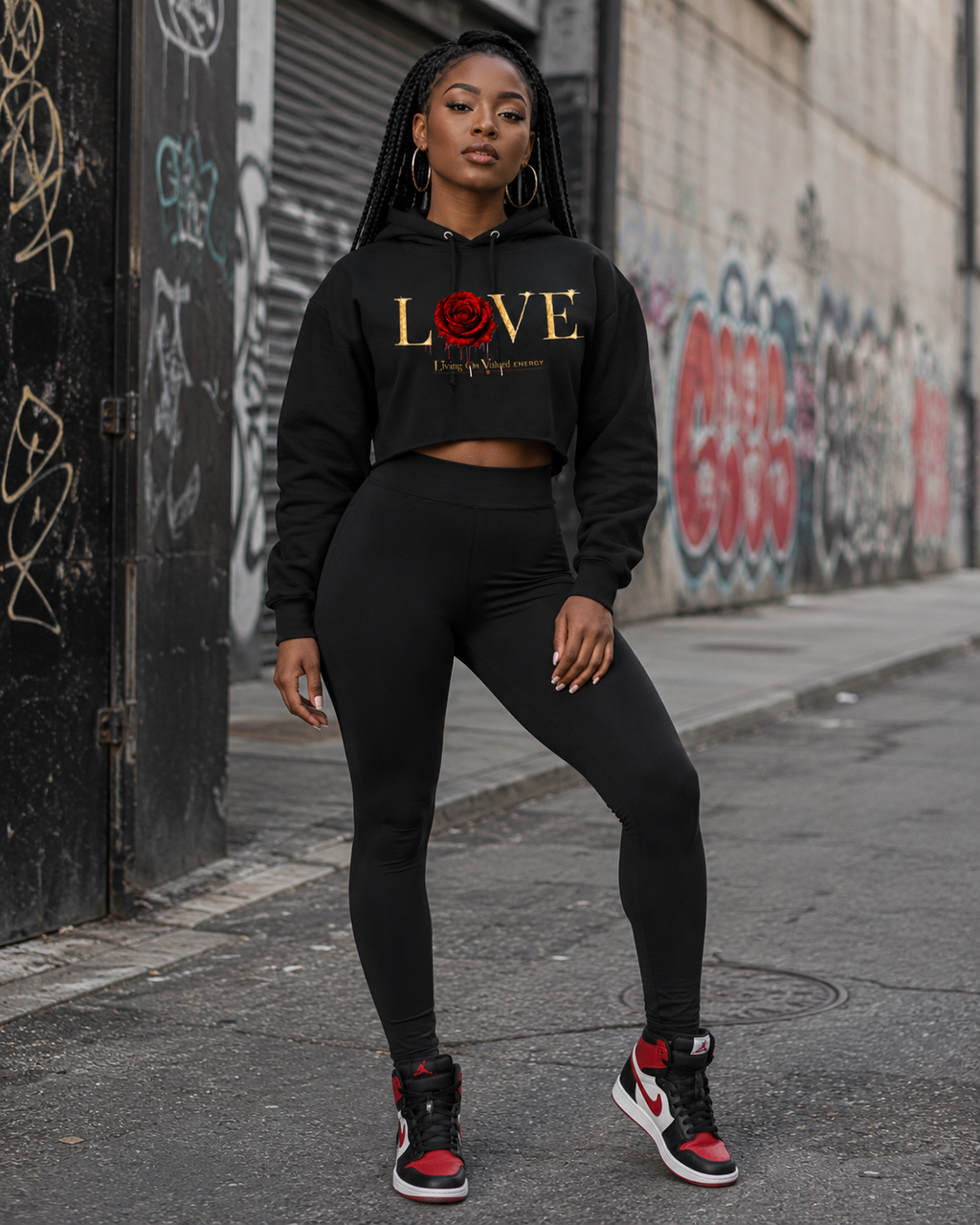 Accessed is Earned Cropped Hoodie