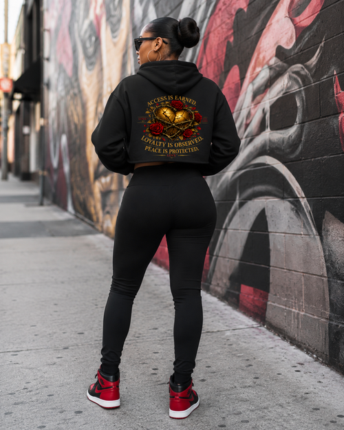 Accessed is Earned Cropped Hoodie