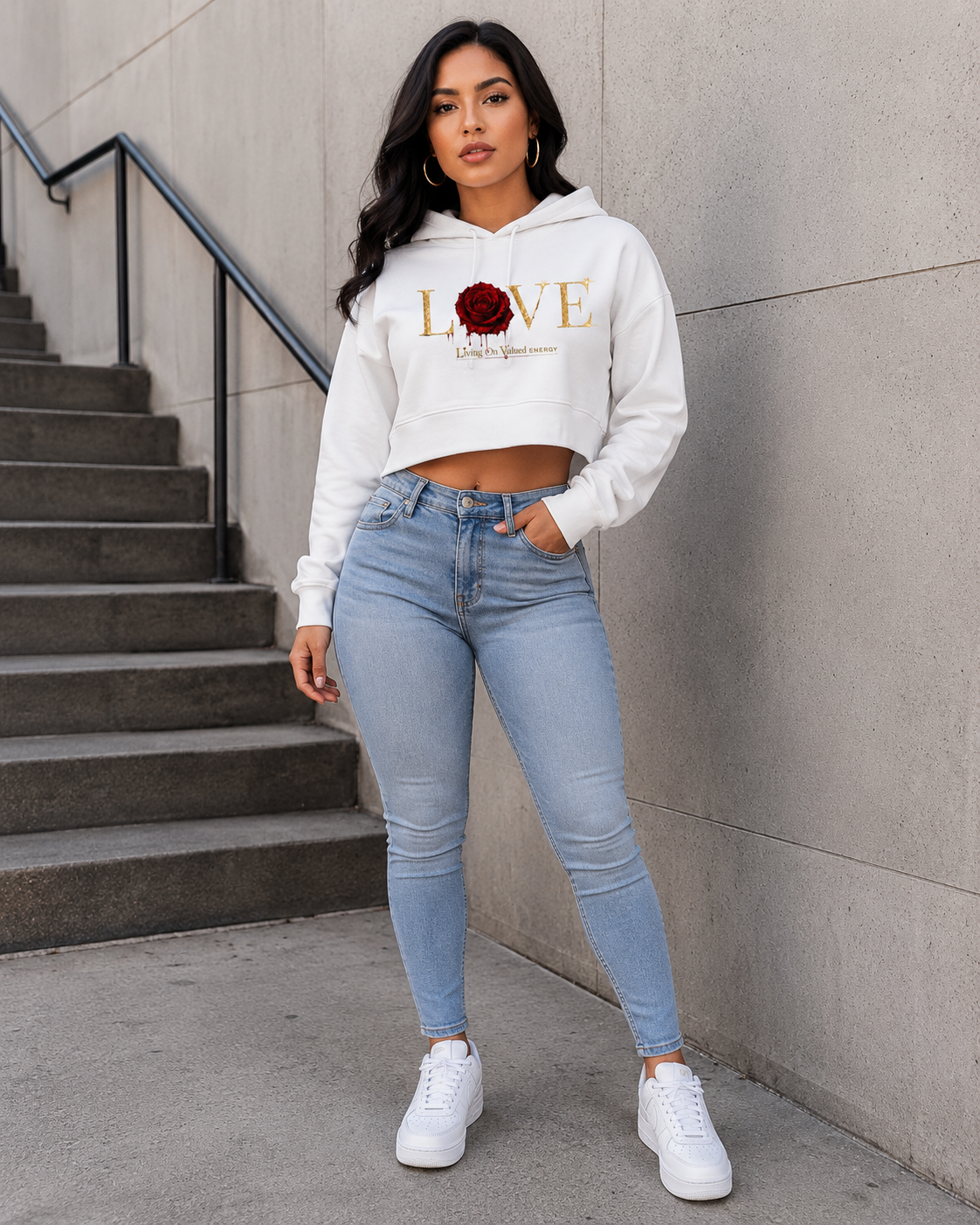 Accessed is Earned Cropped Hoodie