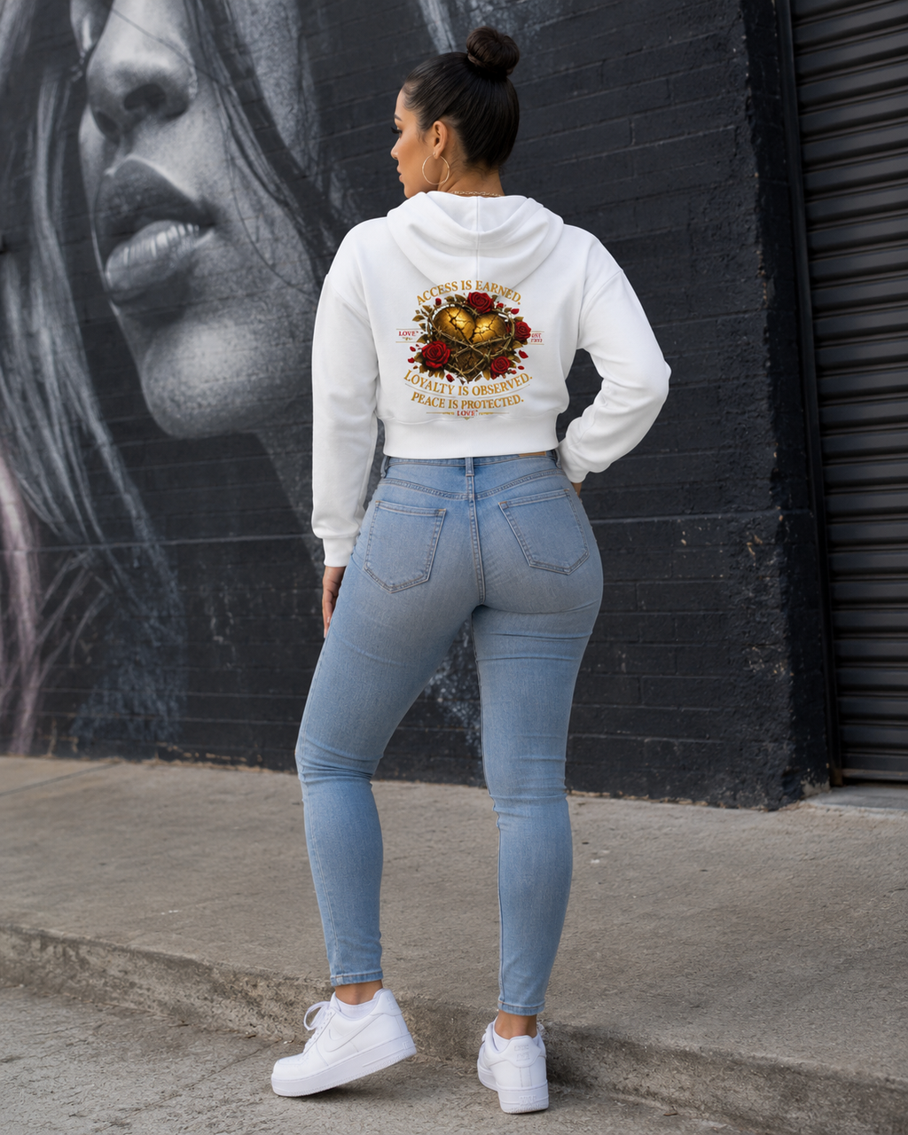Accessed is Earned Cropped Hoodie