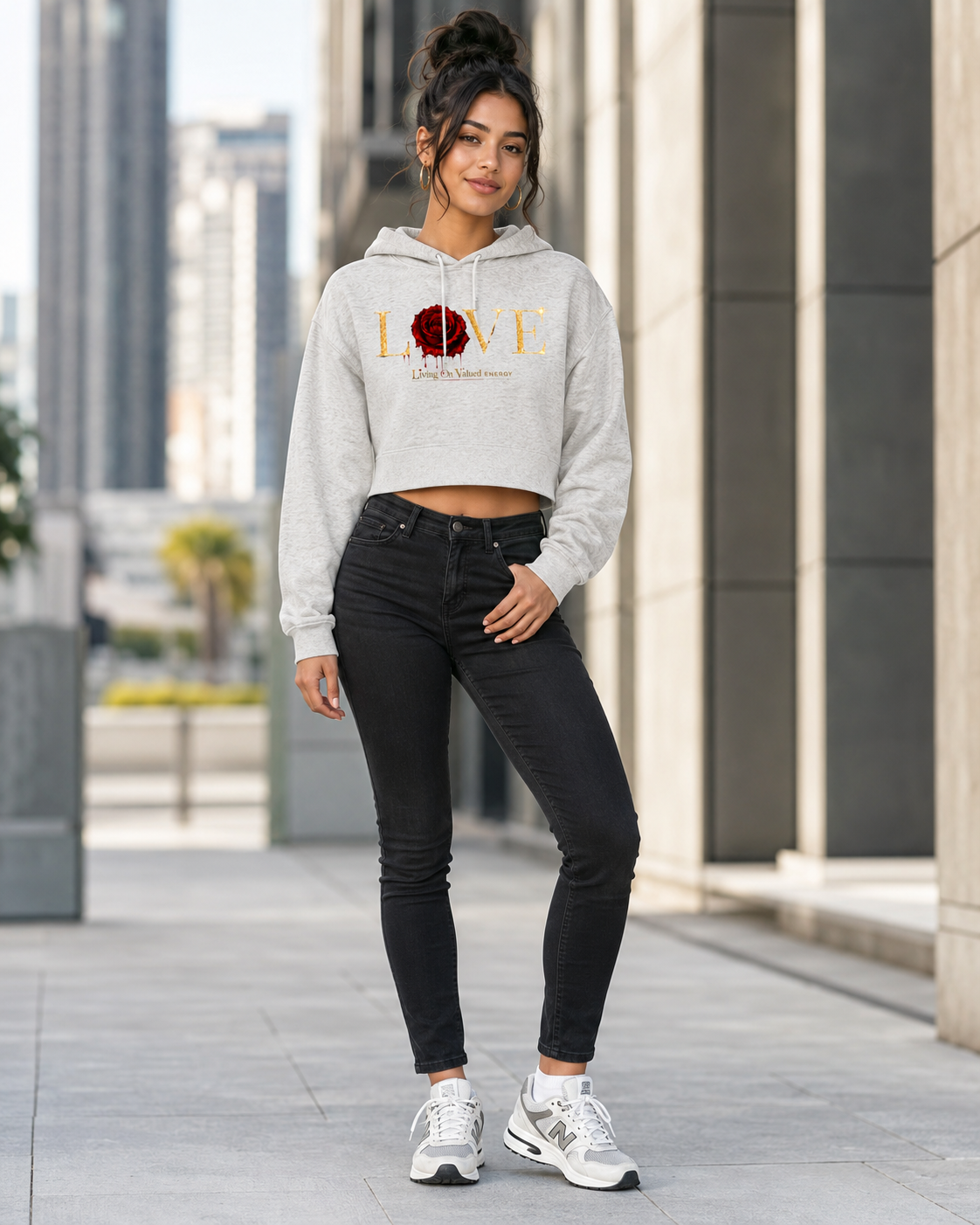 Accessed is Earned Cropped Hoodie