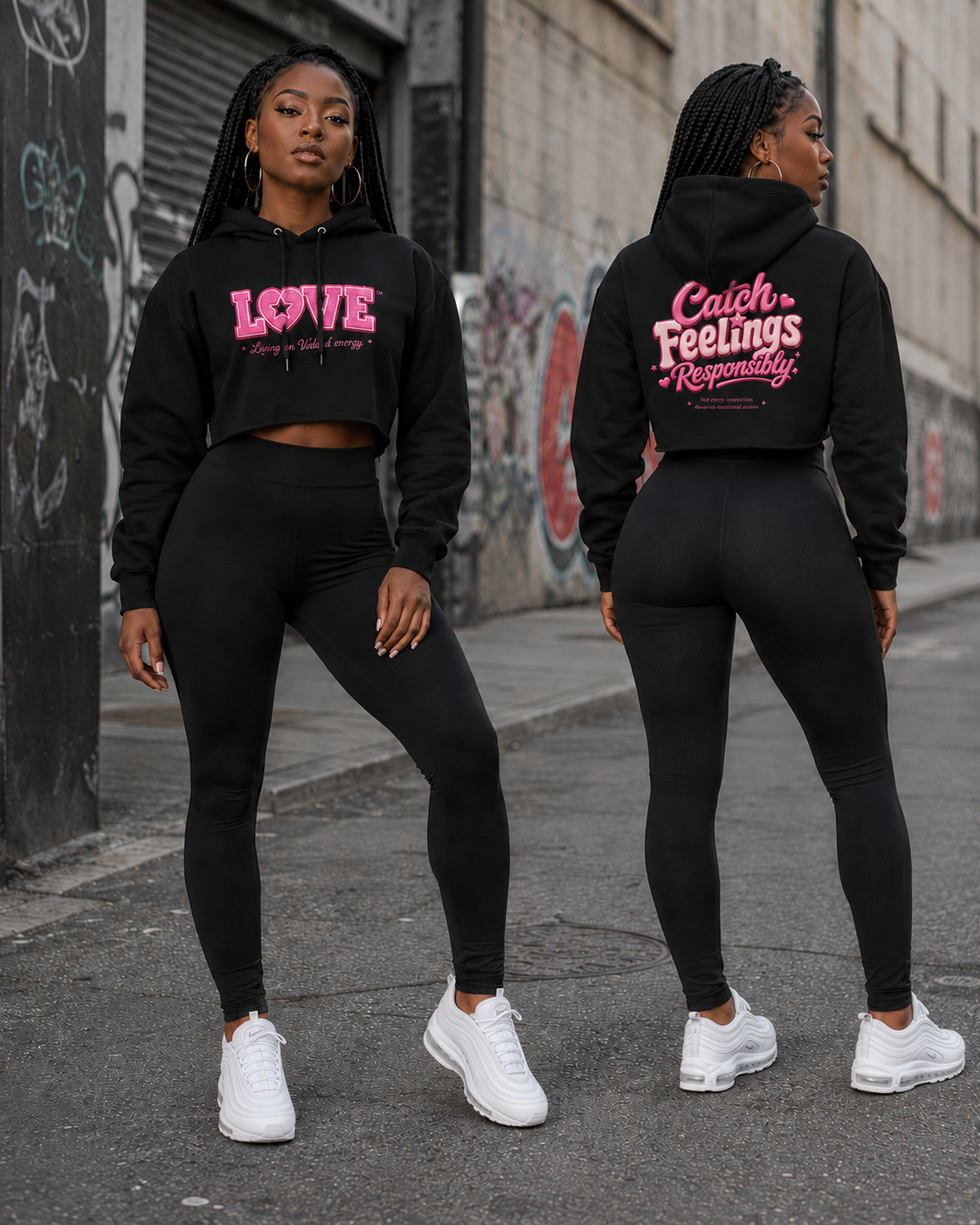 Catching Feelings Responsibly Cropped Hoodie