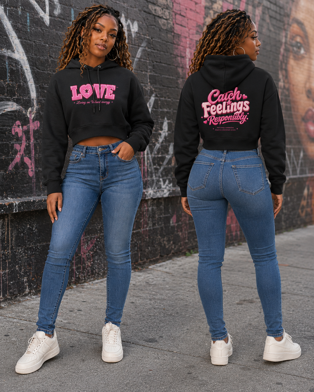 Catching Feelings Responsibly Cropped Hoodie