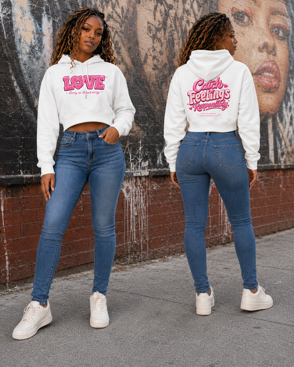 Catching Feelings Responsibly Cropped Hoodie