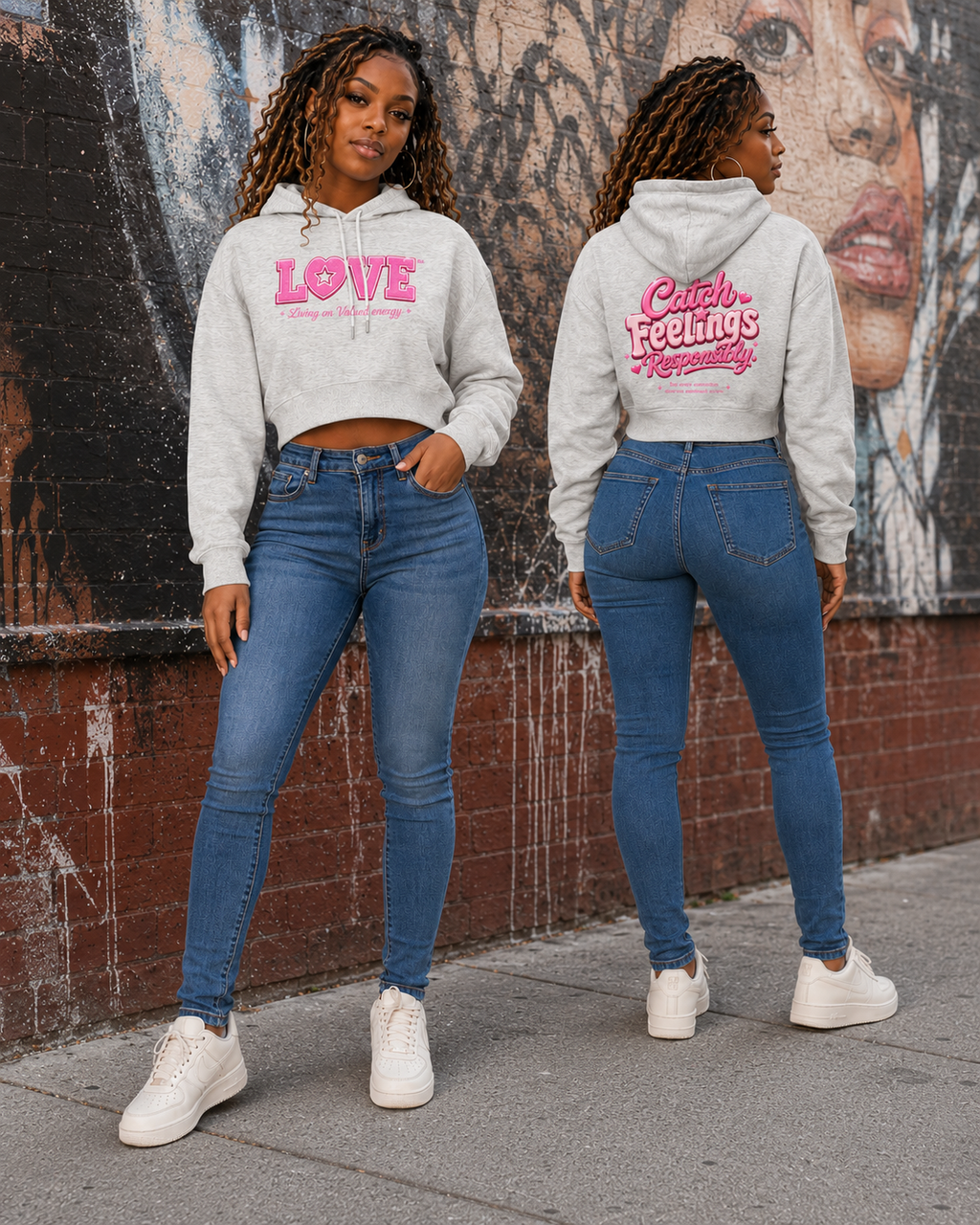 Catching Feelings Responsibly Cropped Hoodie
