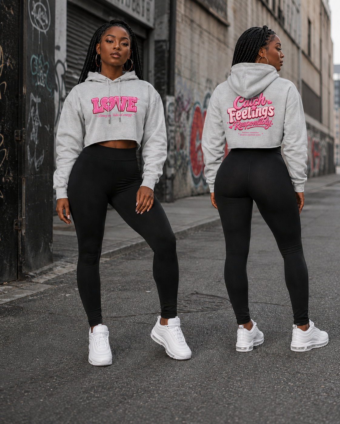 Catching Feelings Responsibly Cropped Hoodie