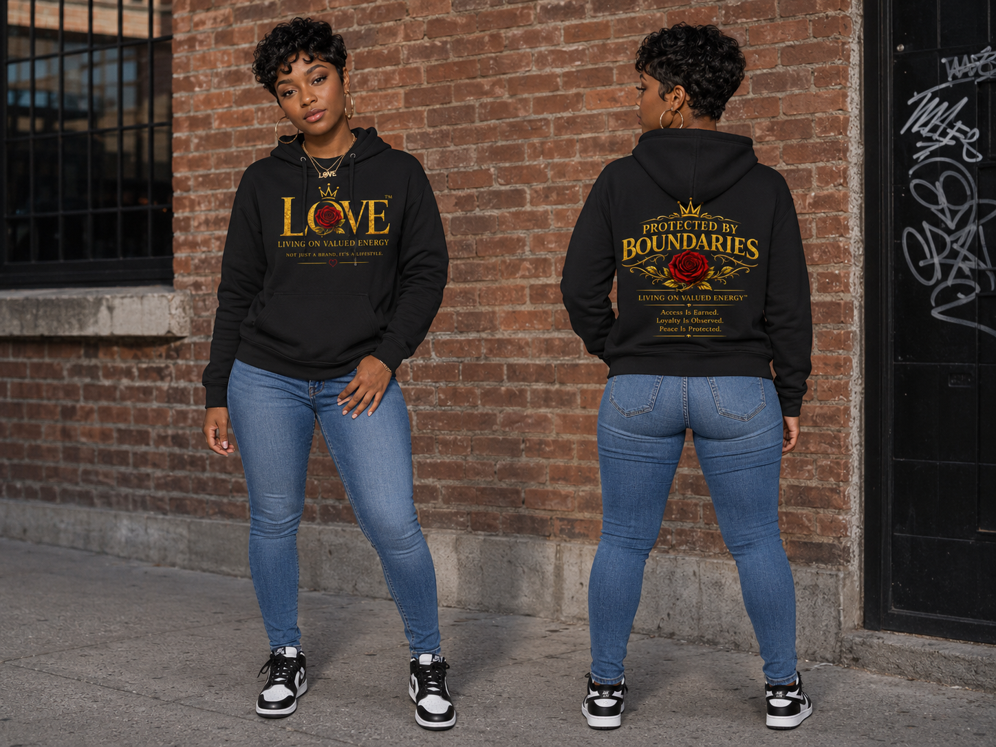Protected By Boundaries (Women) Classic Cotton Hoodie