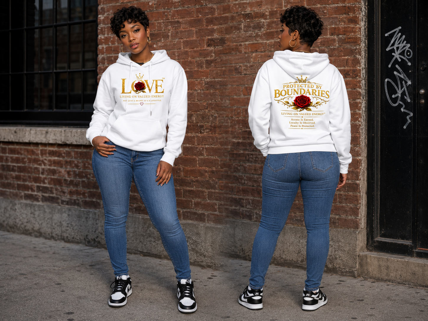 Protected By Boundaries (Women) Classic Cotton Hoodie
