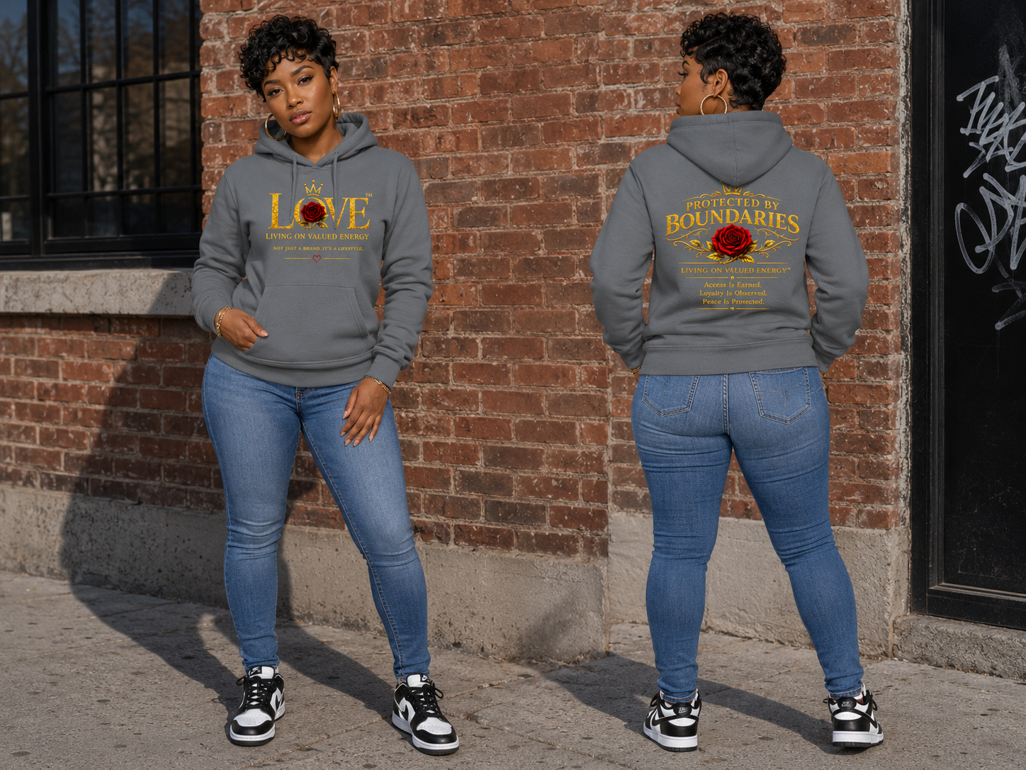 Protected By Boundaries (Women) Classic Cotton Hoodie