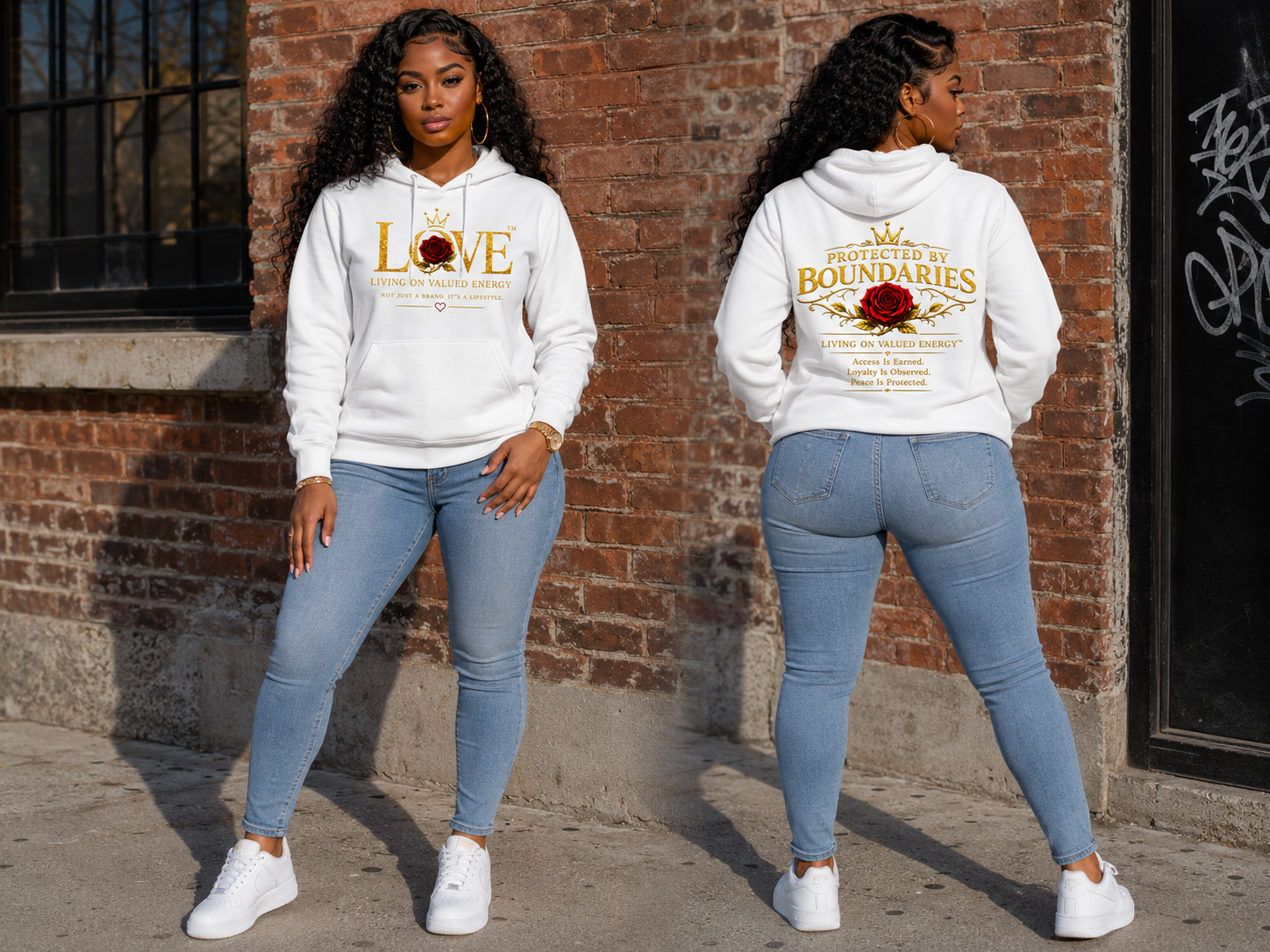 Protected By Boundaries (Women) Classic Cotton Hoodie