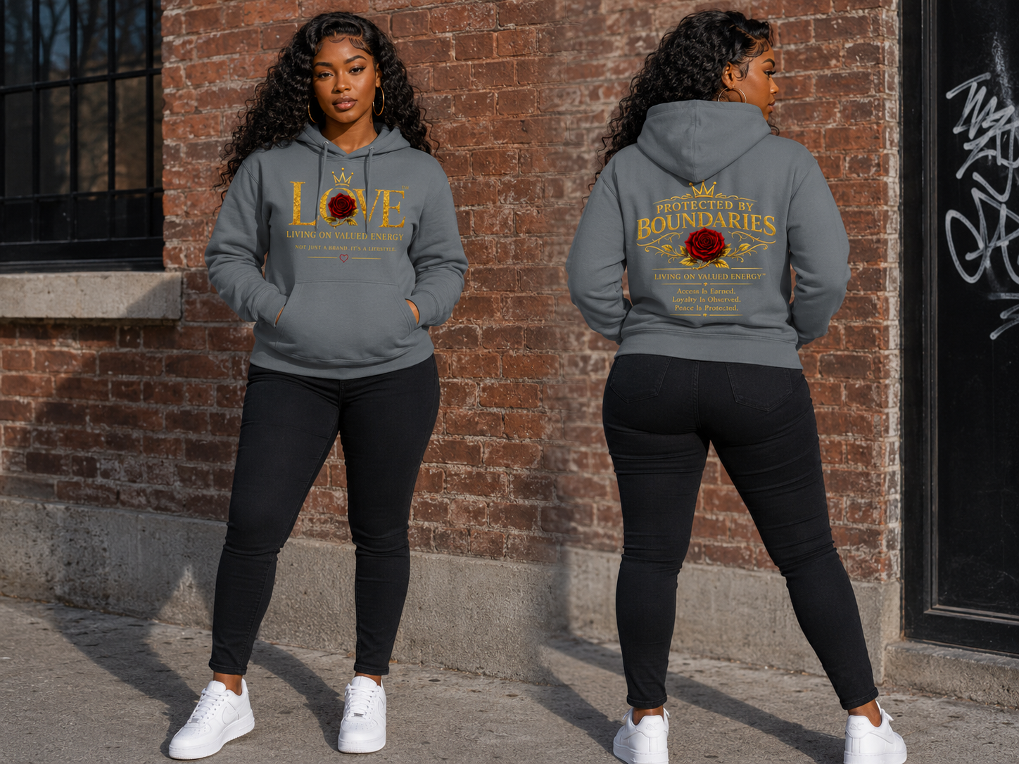 Protected By Boundaries (Women) Classic Cotton Hoodie