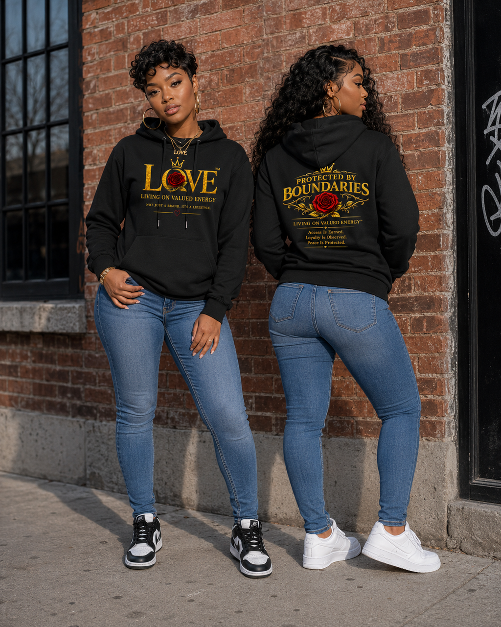 Protected By Boundaries (Women) Classic Cotton Hoodie