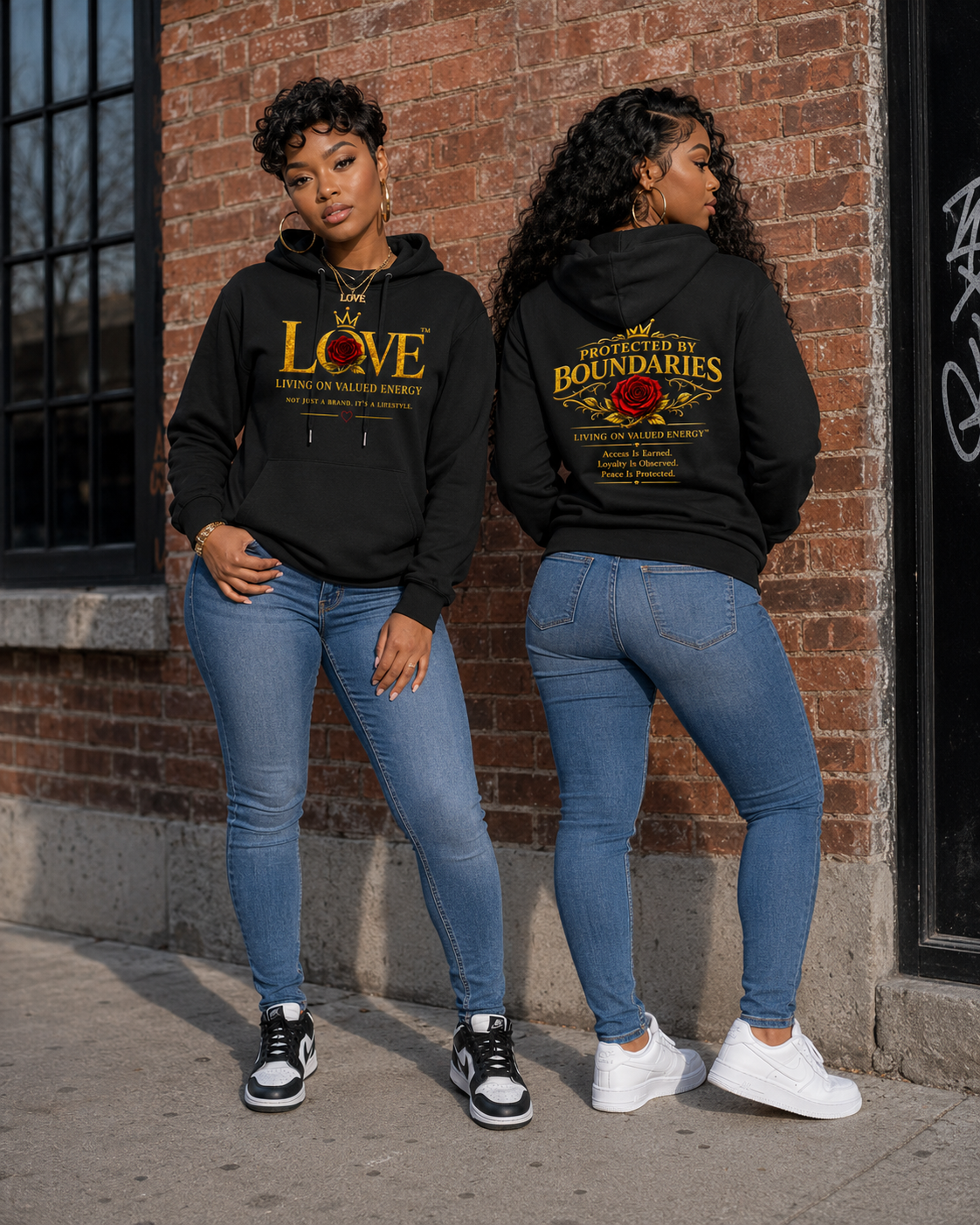 Protected By Boundaries (Women) Classic Cotton Hoodie