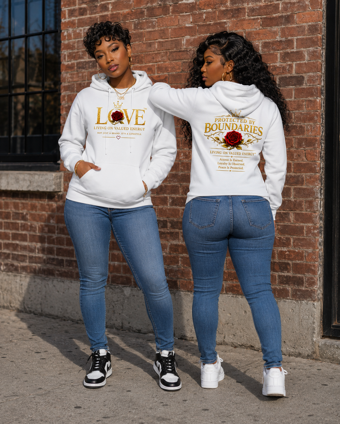 Protected By Boundaries (Women) Classic Cotton Hoodie