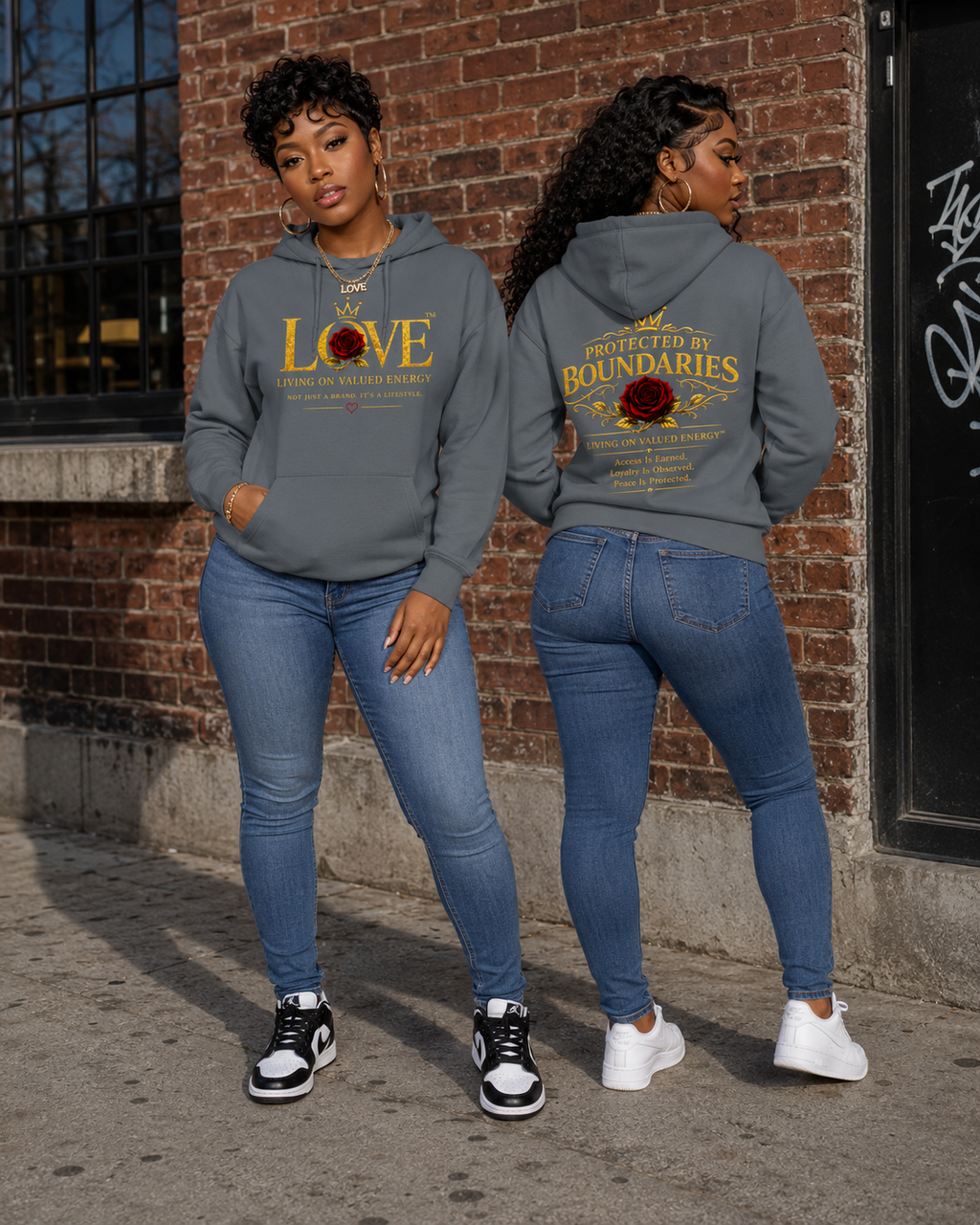 Protected By Boundaries (Women) Classic Cotton Hoodie
