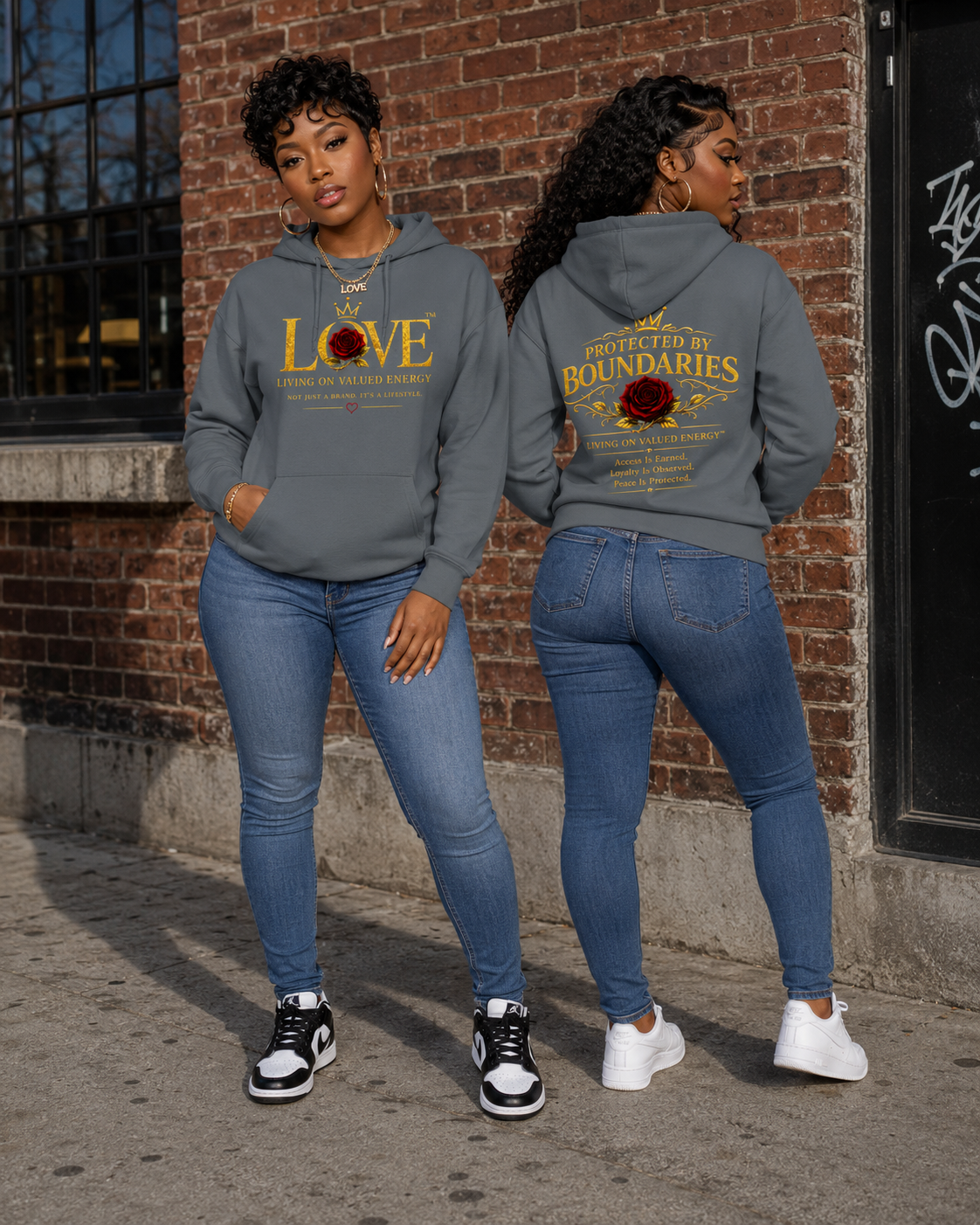 Protected By Boundaries (Women) Classic Cotton Hoodie