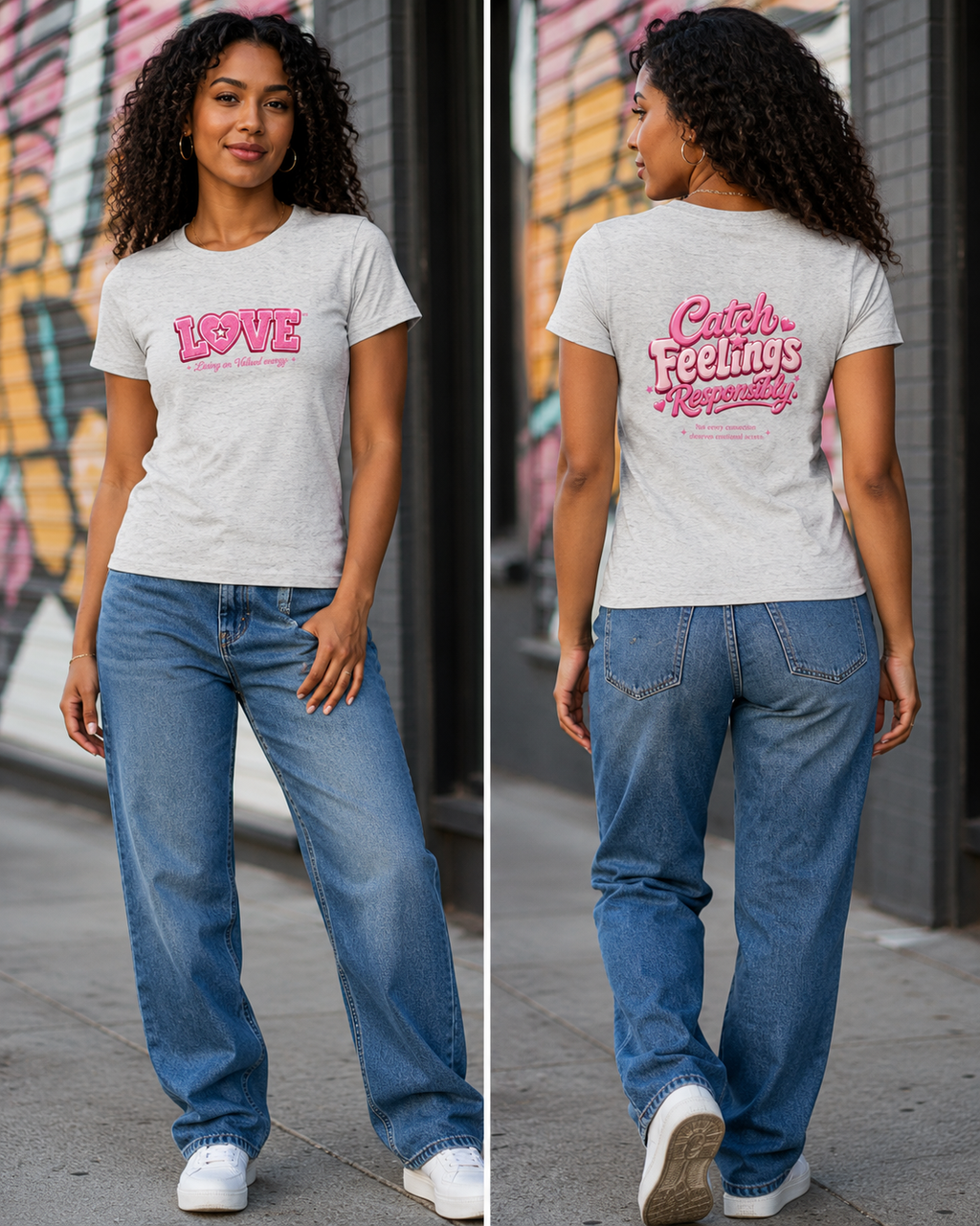 Catching Feelings Responsibly Bodycon Crewneck T-Shirt