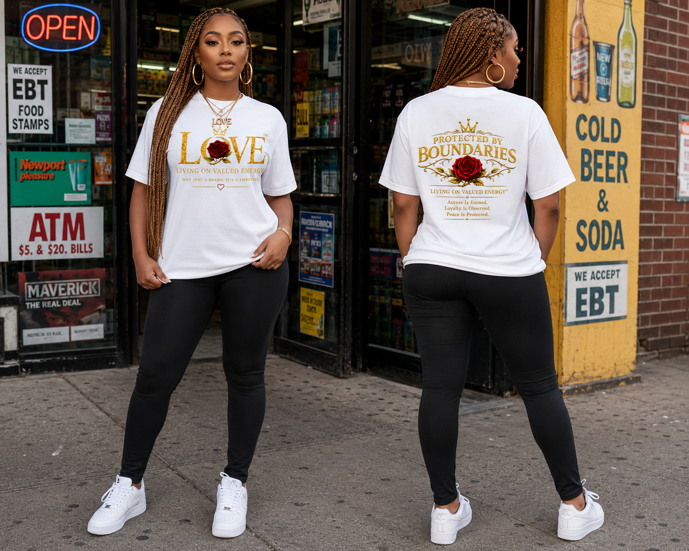Protected By Boundaries  Short Sleeve T-Shirt (Woman)
