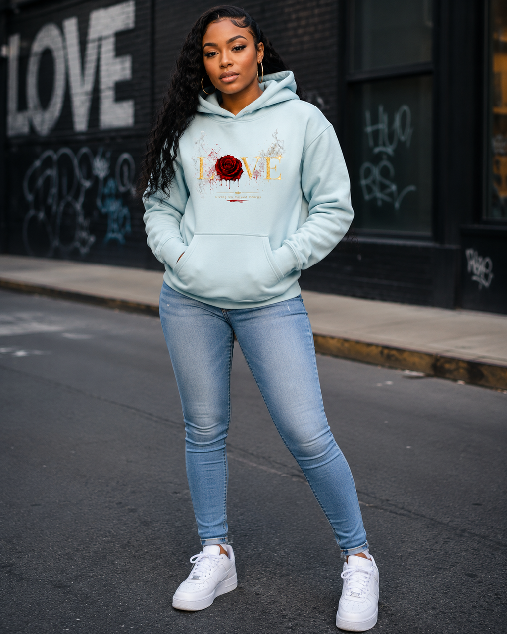 Love (Living on Valued Energy) Oversize Fleeced Hoodie