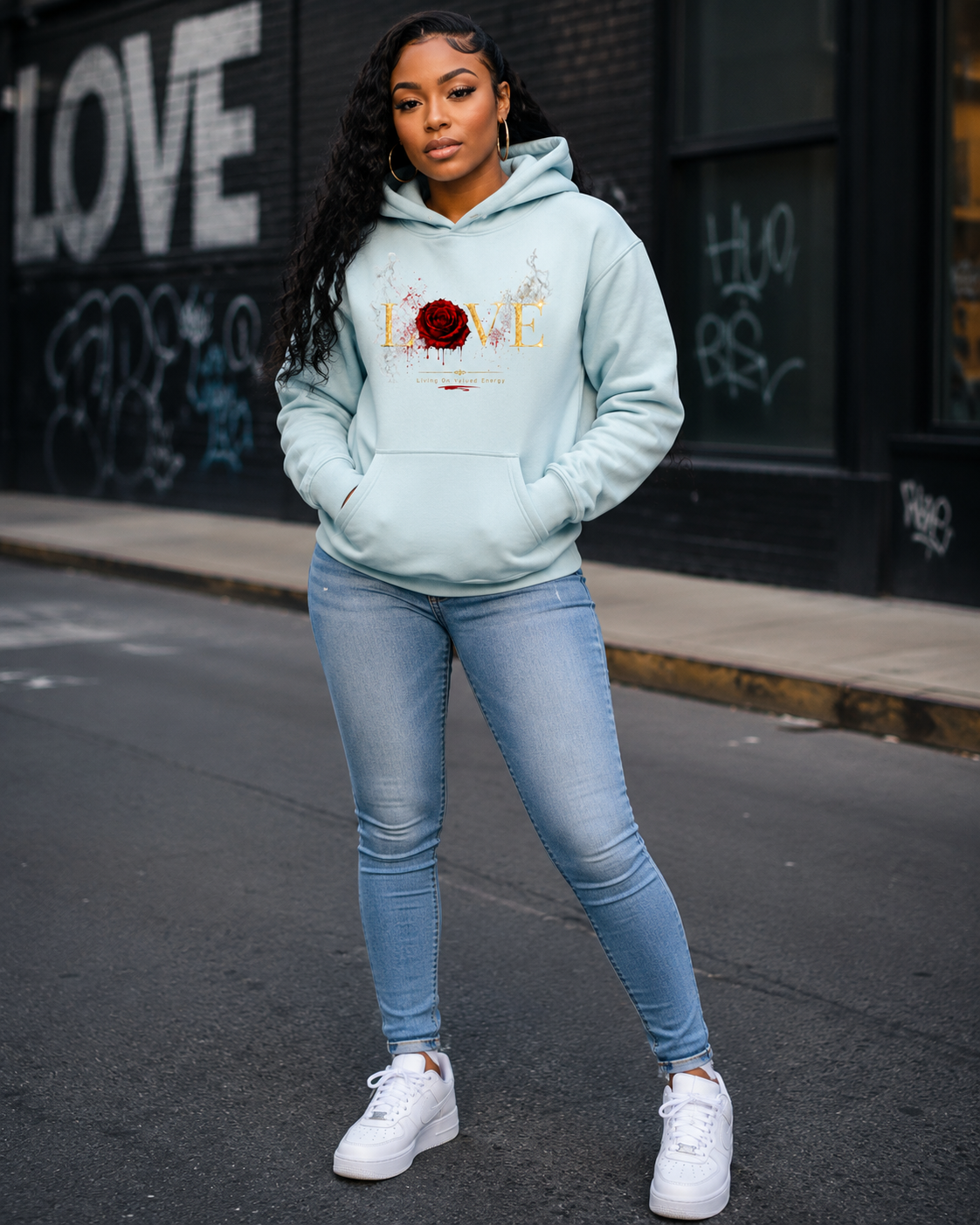Love (Living on Valued Energy) Oversize Fleeced Hoodie