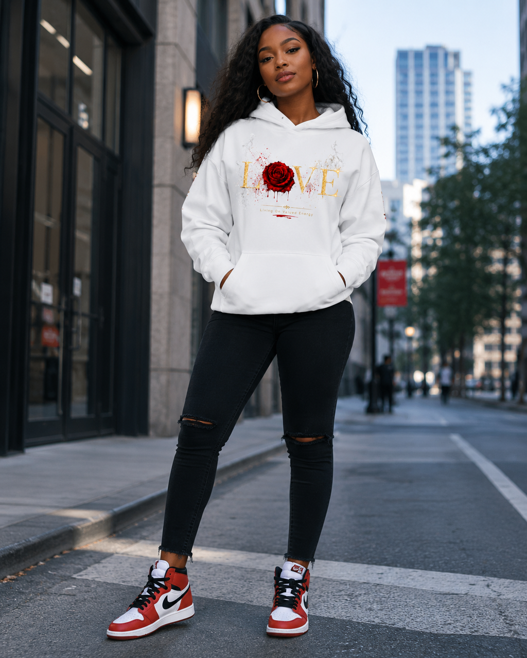 Love (Living on Valued Energy) Oversize Fleeced Hoodie