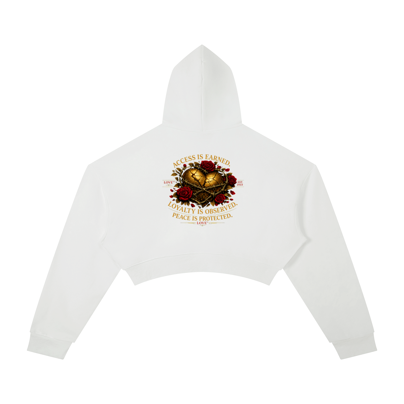 Accessed is Earned Cropped Hoodie