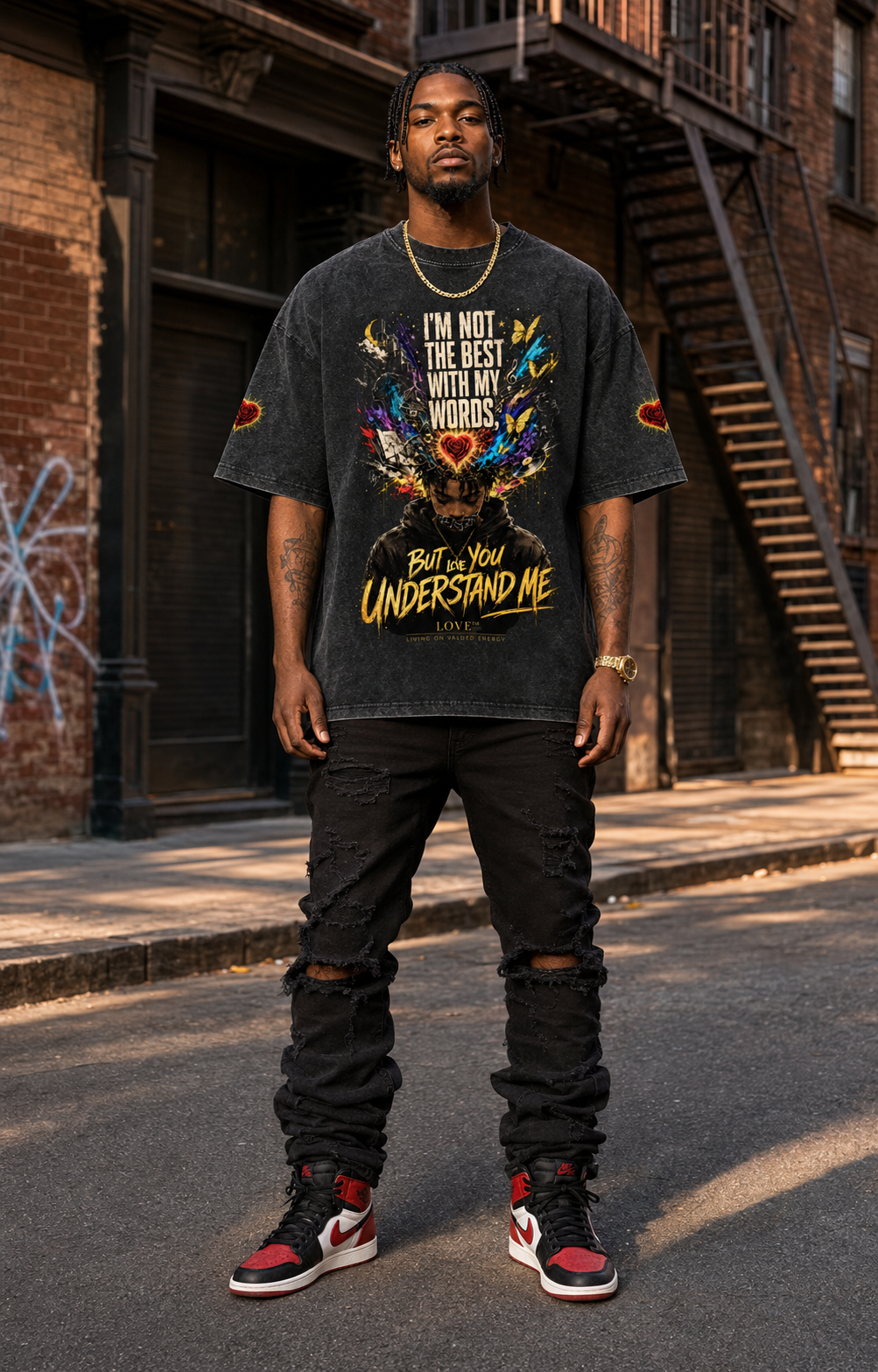 Expression 2.0 Snow Washed Oversized Cotton T-Shirt