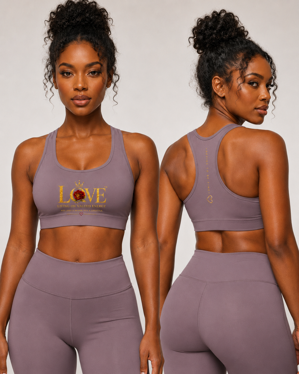 Refine to be Fine (Love) Women's Cropped Sports Bra