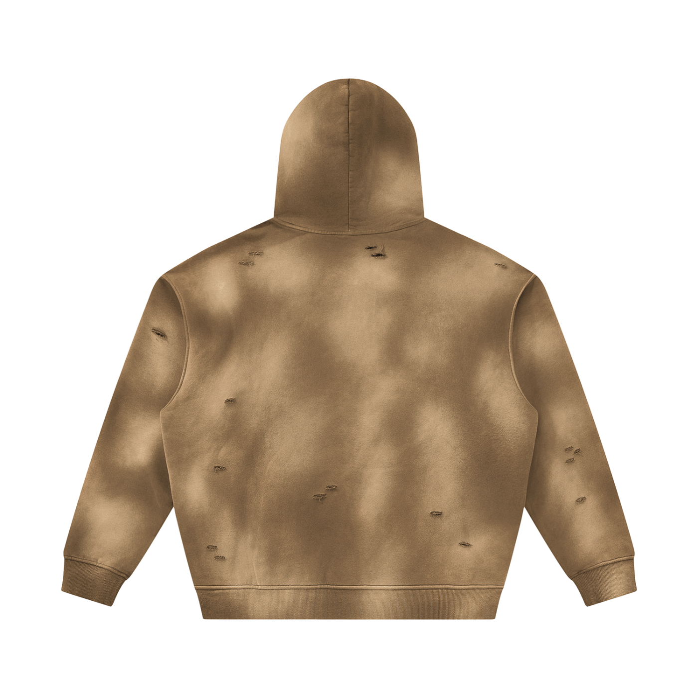 Love ( Gold Letters) Unisex Sunfade Frayed Fleece Hoodie