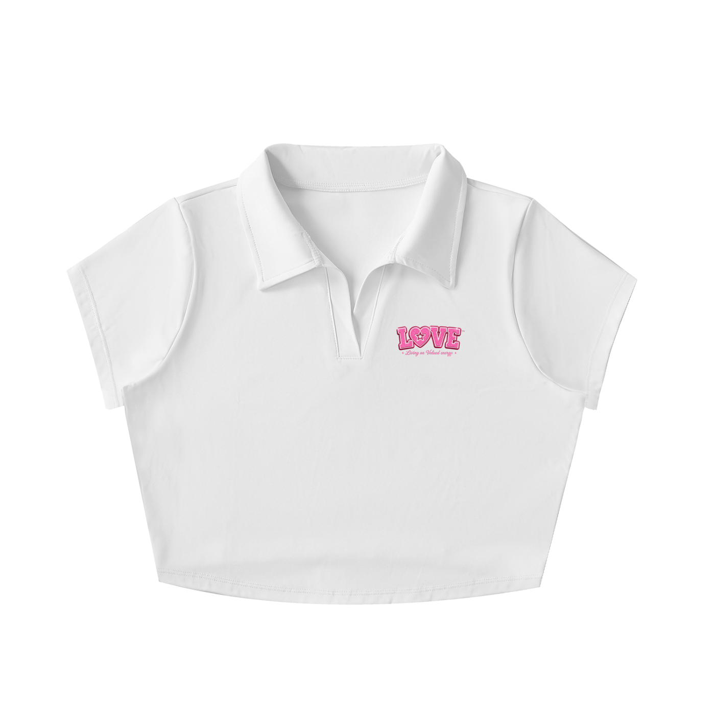Catching Feeling Responsibly V-Neck Lapel Crop Top
