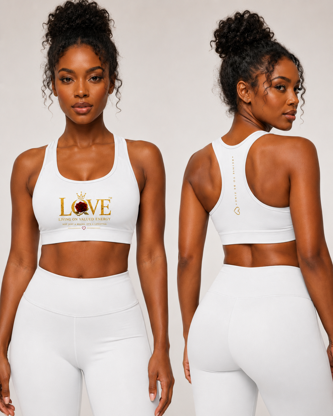 Refine to be Fine (Love) Women's Cropped Sports Bra