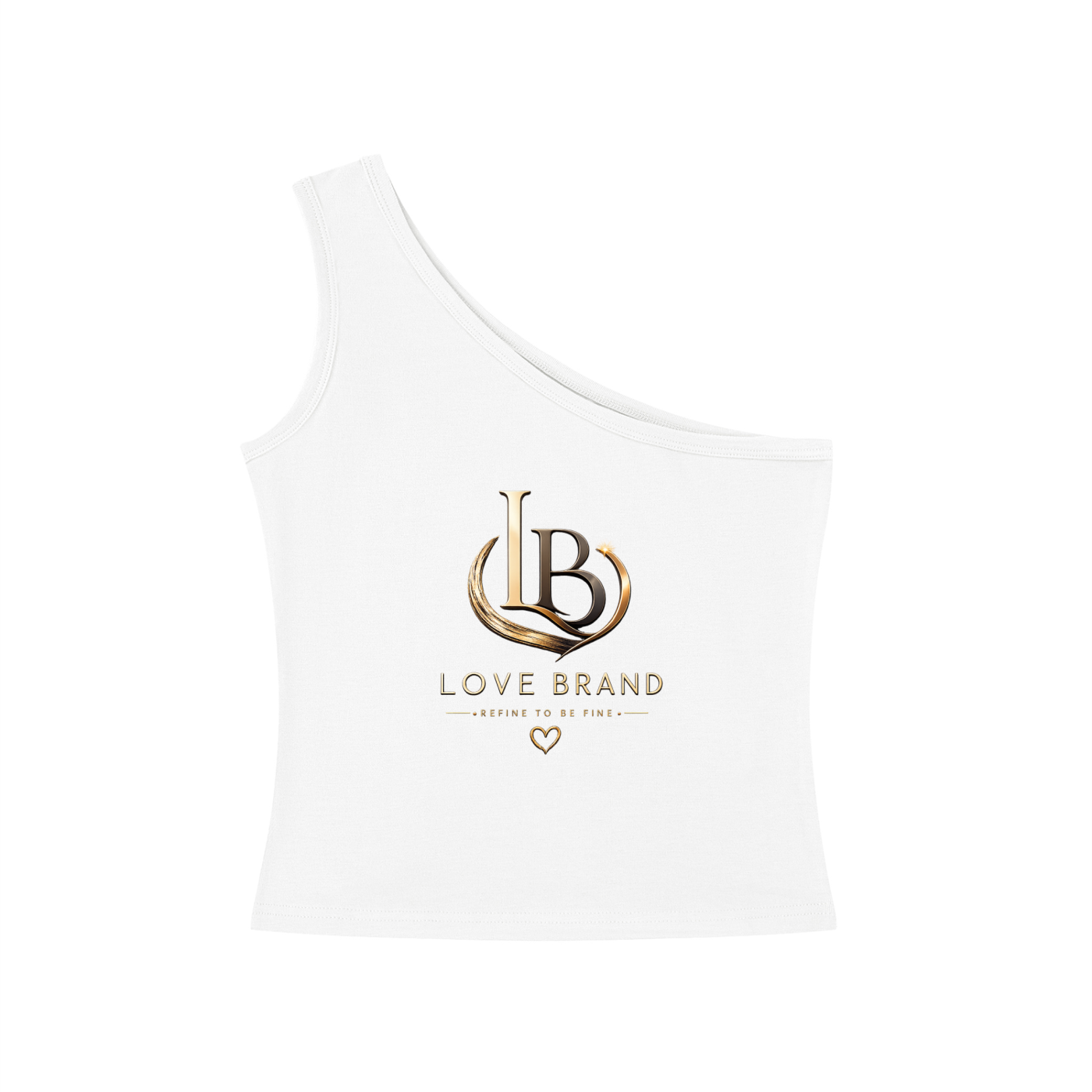 Refine To Be Fine One-Shoulder Crop T-Shirt